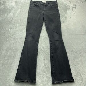 GAP 1969 Baby Bootcut Leg Jeans Womens 28 Black Denim Cotton Stretch Streetwear